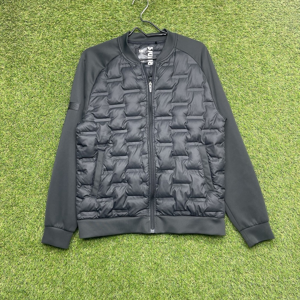 Rudis Wrestling Jacket Mens Small Zip Up Puffer Chest Black Tech Performance